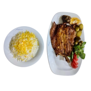 چلو ماهی قزل آلا سرخ کرده