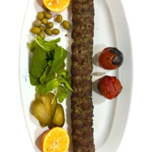 خوراک کباب کوبیده تند سبزیجات