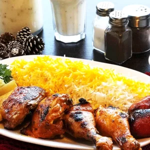 چلو جوجه کباب با استخوان