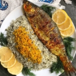 چلو ماهی قزل آلا سرخ شده